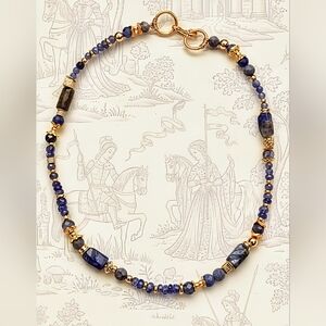 True Tanzanite In Expensive Looking Gold Necklace Or Choker